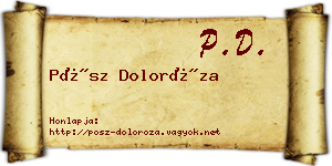 Pósz Doloróza névjegykártya